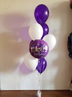 Happy Birthday helium ballonnentros met 7 ballonnen