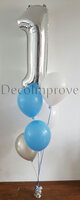 Blauw 1 jaar helium ballonnentros