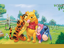 Winnie de Poeh &amp; Vrienden Backdrop 200x300cm Verhuur