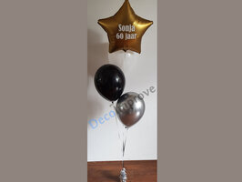 Ster helium ballonnentros met gepersonaliseerde opdruk