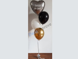 Hart ballonnentros met gepersonaliseerde opdruk