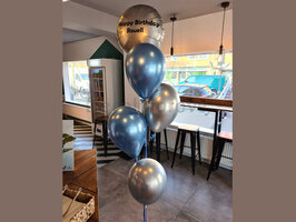 Helium ballonnentros met5 ballonnen incl bedrukking