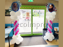 Ballonnenpilaar Deluxe Frozen Anna en Elsa