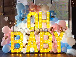 Gender Reveal "OH BABY" Setting Medium