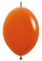 Sempertex Fashion Solid Zonsondergang Oranje Link-O-Loon Latex Ballonnen 30cm 50st Sunset Orange
