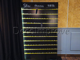 Zwart 'Share Memories With Us' Fotowand voor Photobooth Strips