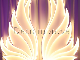 Vleugel Decor set van 2 Wit met LEDverlichting Warm Wit