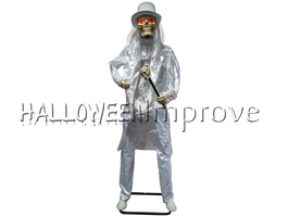 Witte Doodsgraver Animatron Bewegend Figuur Verhuur