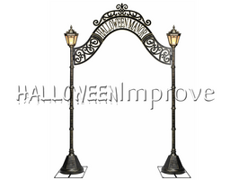 Griezelige Villa Poort met Lantaarnpalen Verhuur