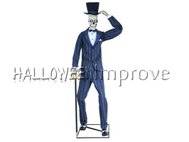 Net Gekleed Skelet Animatron Bewegend Figuur Verhuur