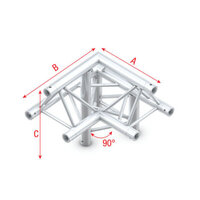 Corner 90&deg; down R apex up Pro-30 Triangle P,F,G Truss