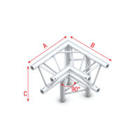 Corner 90&deg; down R apex down Pro-30 Triangle P,F,G Truss