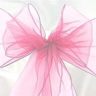 Roze Organza Stoel Sjerp 6st