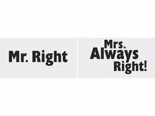 Mr. Right &amp; Mrs. Always Right Foto Props Borden