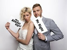 Mr. Right &amp; Mrs. Always Right Foto Props Borden