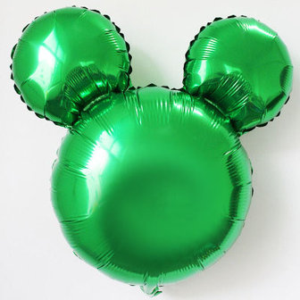 Groen Mickey Mouse Vorm Folie Ballon 45cm