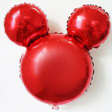 Rood Mickey Mouse Vorm Folie Ballon 25cm