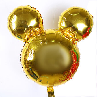 Goud Mickey Mouse Vorm Folie Ballon 25cm