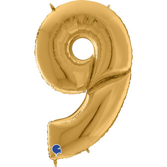 Grabo Goud Jumbo Cijfer '9' Folie Ballon 163cm