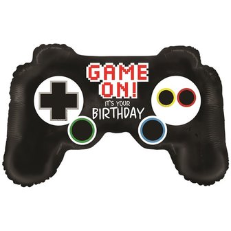 Game On Joystick SuperVorm Folie Ballon 91cm