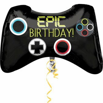 Epic Birthday Joystick Folie Ballon 71cm