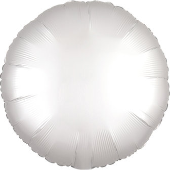 Wit Luxe Satijn Folie Ballon 43cm