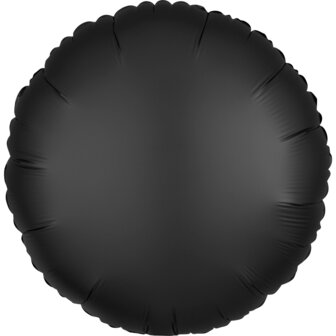 Onyx Zwart Satijn Folie Ballon 43cm