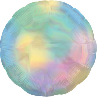 Standaard Pastel Holografisch Regenboog Folie Ballon 43cm