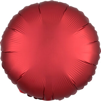 Sangria Rood Luxe Satijn Folie Ballon 43cm