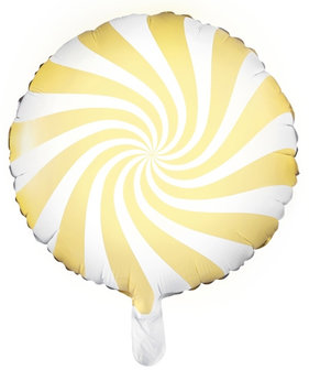 Goud Geel Rond Snoepprint Folie Ballon 45cm