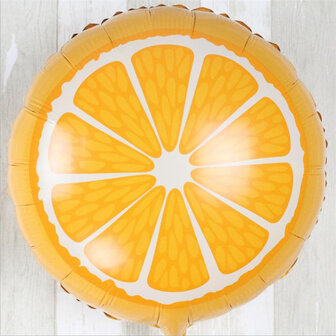 Sinaasappel Schijf Folie Ballon 45cm