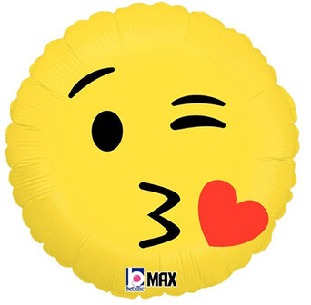 Kusje Emoji Folie Ballon 46cm