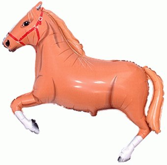 Paard Bruin Vos SuperVorm Folie Ballon 81cm