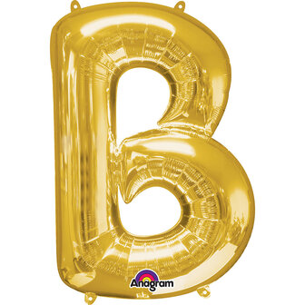 Goud Letter &#039;B&#039; Folie Ballon 86cm