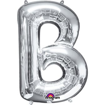 Zilver Letter &#039;B&#039; Folie Ballon 86cm