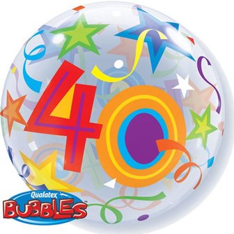 Feestelijk &#039;40&#039; Bubble Ballon 56cm