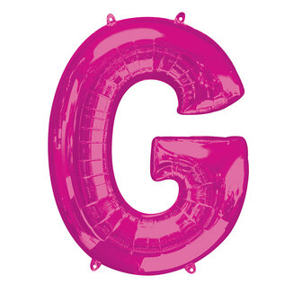 Fuchsia Letter &#039;G&#039; Folie Ballon 86cm