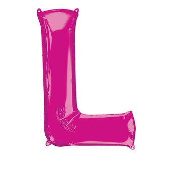 Fuchsia Letter &#039;L&#039; Folie Ballon 86cm