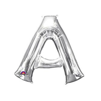 Zilver Letter &#039;A&#039; Folie Ballon 40cm