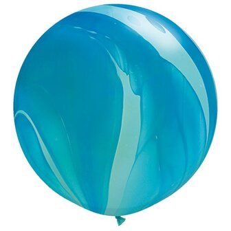 Qualatex SuperAgate Blauw Latex Ballon 76cm 2st Blue