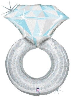 Diamanten Ring SuperVorm Folie Ballon 97cm