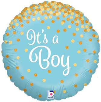 Glitter &#039;It&#039;s A Boy&#039; Folie Ballon 45cm