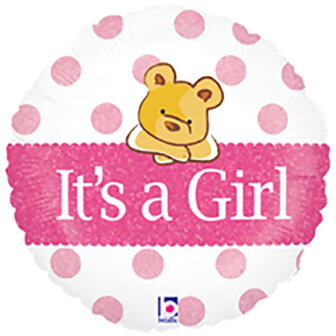 It&#039;s A Girl Teddybeer Folie Ballon 45cm