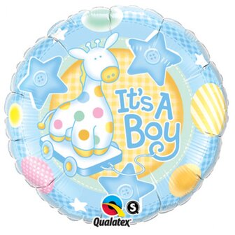 Zachte Giraffe &#039;It&#039;s a Boy&#039; Folie Ballon 45cm