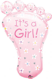 Babyvoet &#039;It&#039;s A Girl&#039; Folie Ballon 82cm 