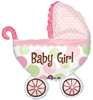 Kinderwagen &#039;Baby Girl&#039; SuperVorm Folie Ballon 79cm