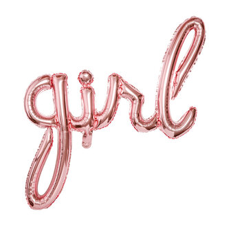 RoseGold &#039;Girl&#039; Letters Folie Ballon 62cm