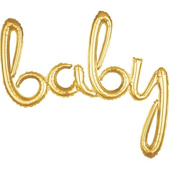 Goud &#039;Baby&#039; Letters Folie Ballon 99cm