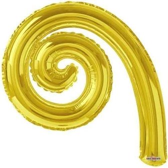 Goud Krul Folie Ballon 49cm