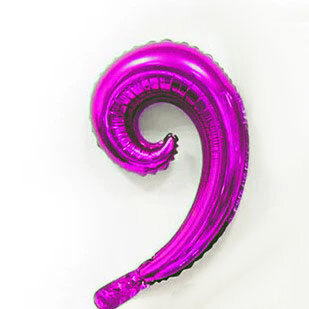 Fuchsia Krul Folie Ballon 49cm